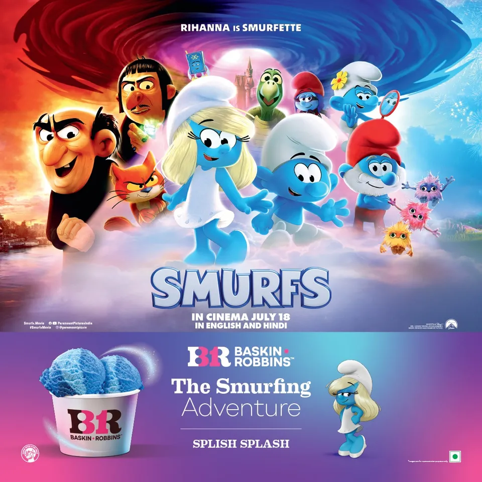 BASKIN ROBBINS INDIA COLLABORATES WITH THE SMURFS MOVIE