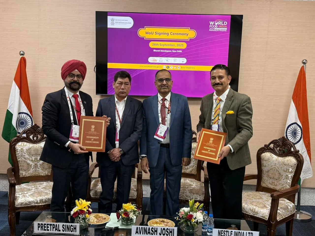 NESTLÉ INDIA SIGNS MOU WITH MINISTRY OF FOOD PROCESSING INDUSTRIES AT WORLD FOOD INDIA SUMMIT