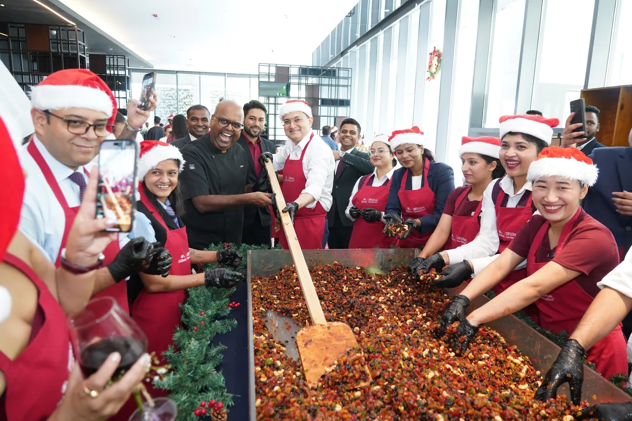 Cake Mixing at Hilton Manyata 1