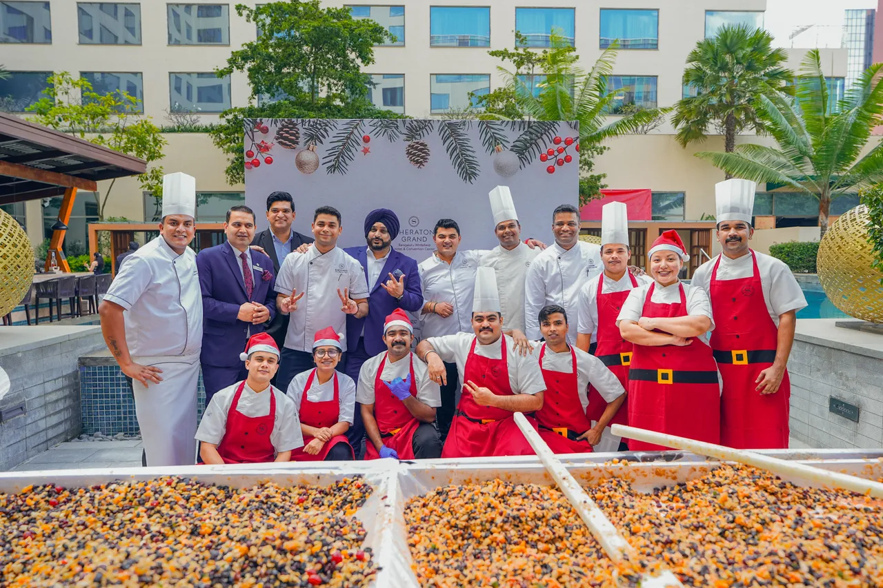 Cake Mixing_Sheraton Grand Bangalore Whitefield