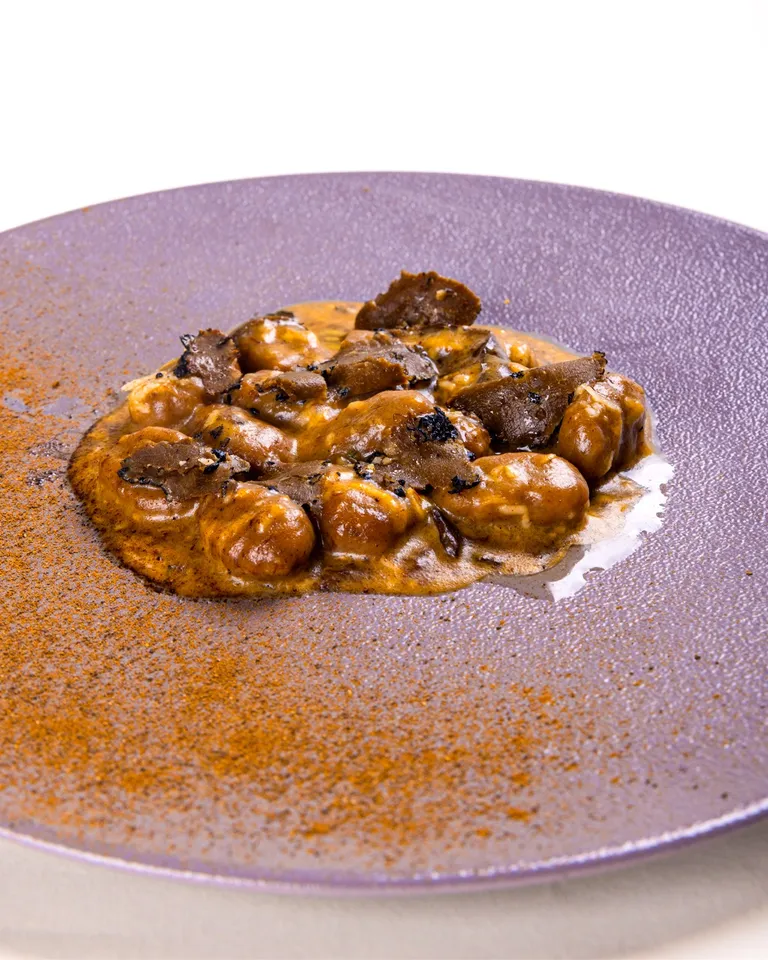 Gnocchi Ai Porcini in Crema Al Tartufo (Porcini gnocchi in truffle scented cream)