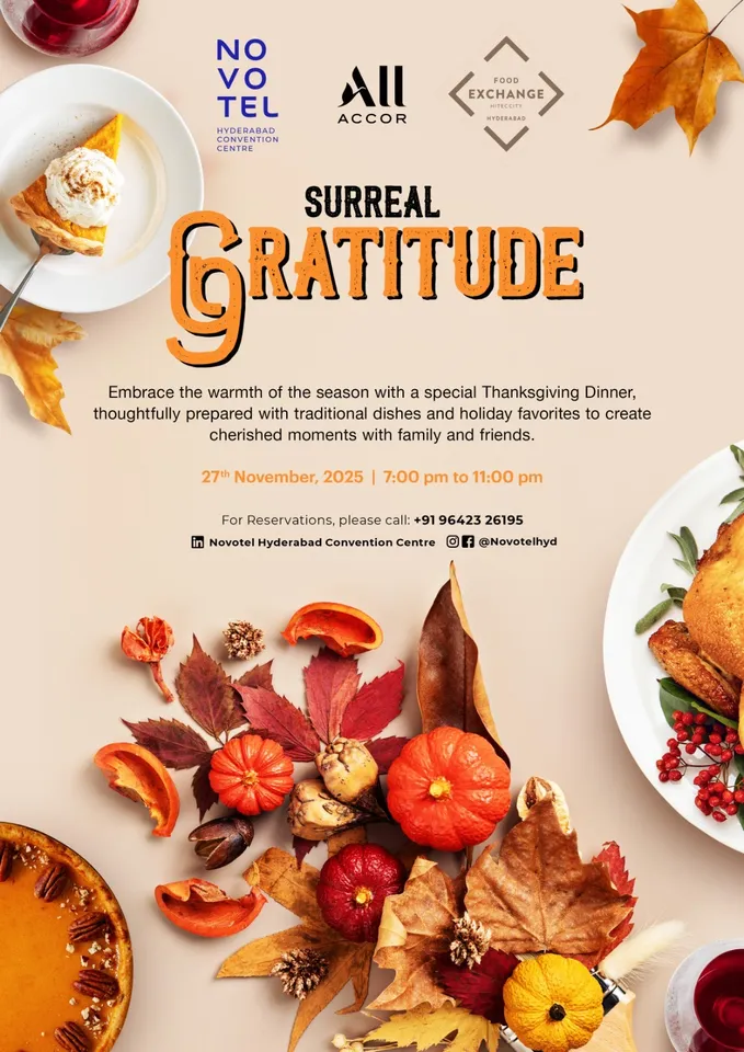 Thanksgiving at Novotel Hyderabad Convention Centre