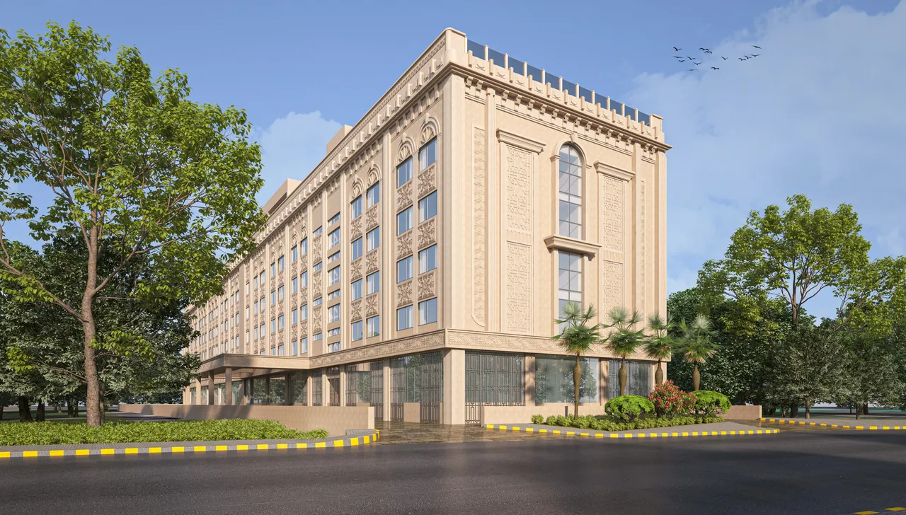 Hilton Garden Inn Bengaluru Whitefield - Rendered Left Facade