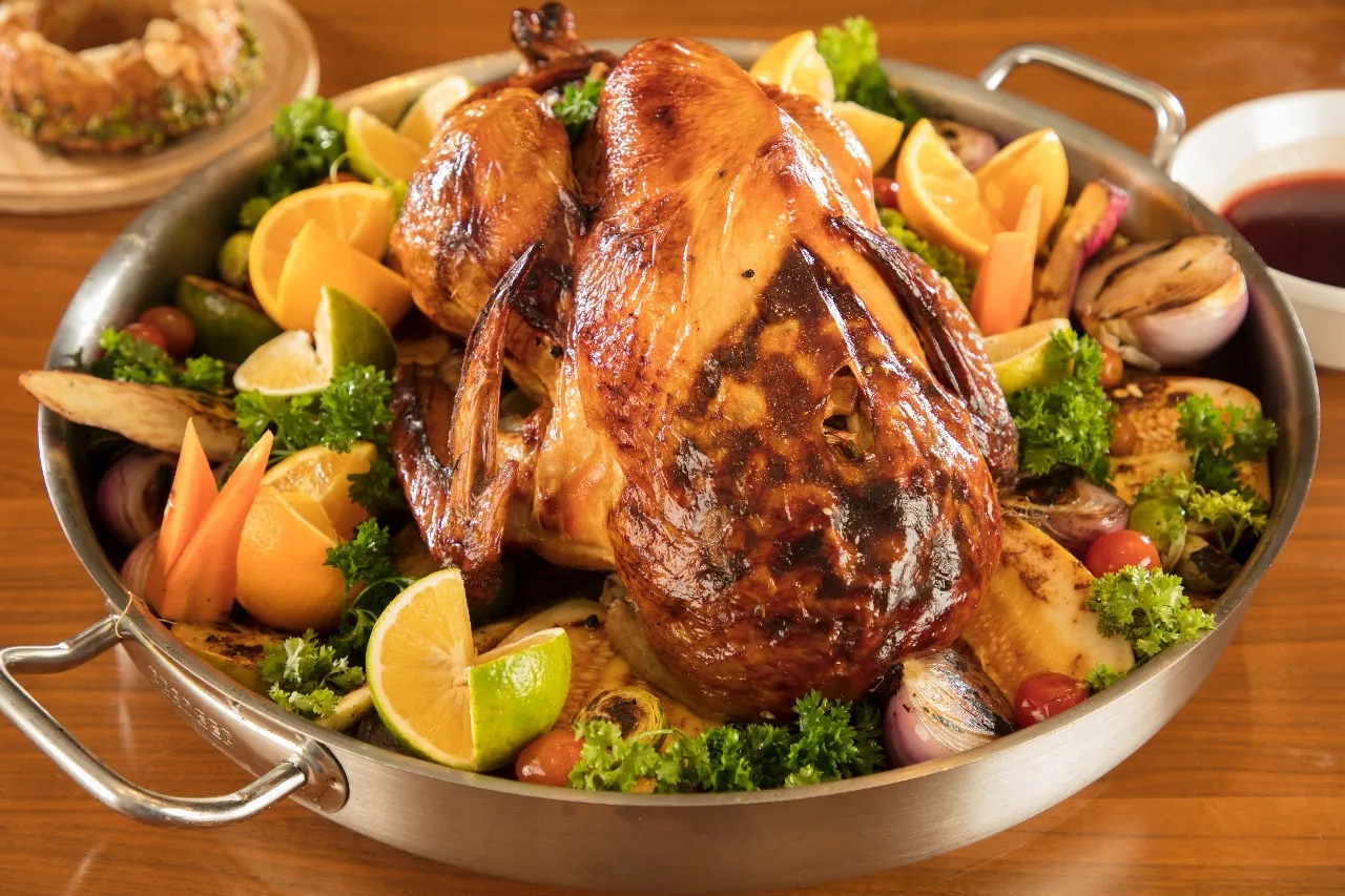 Turkey with its accompaniments