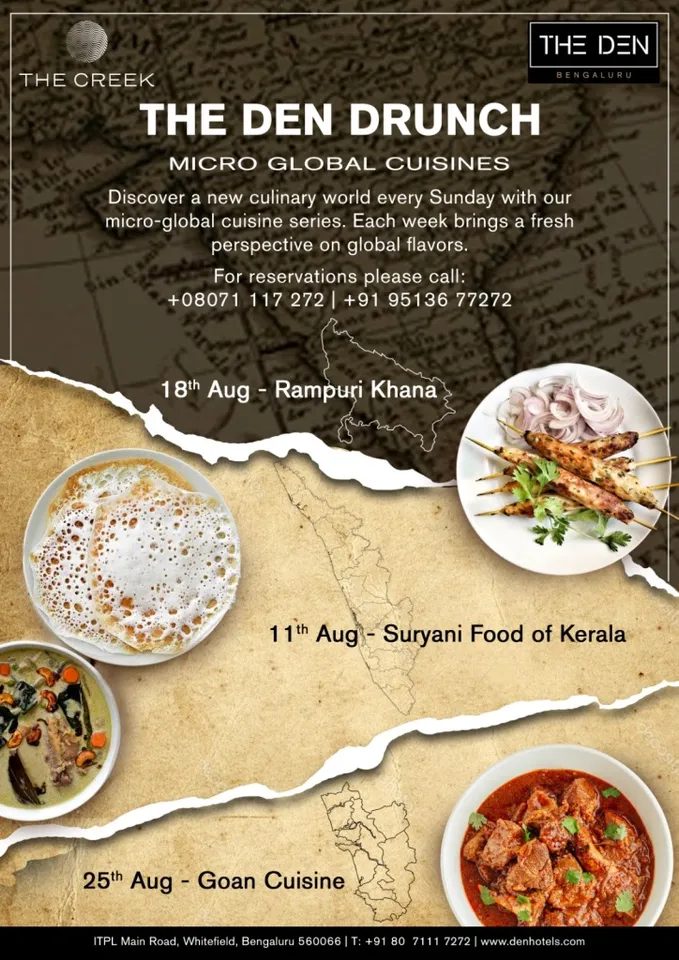The Den Drunch - Global Micro Cuisine- Aug