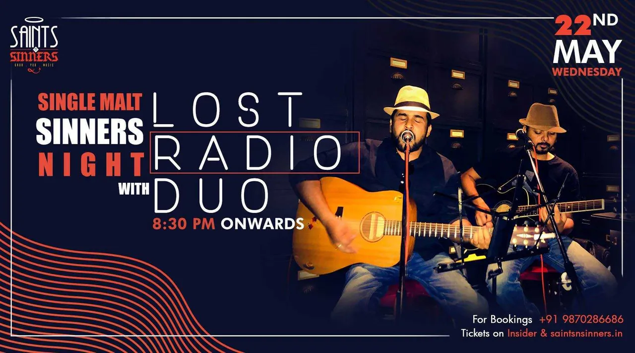Single Malt Sinners Night with Lost Radio At Saints N Sinners, Gurgaon