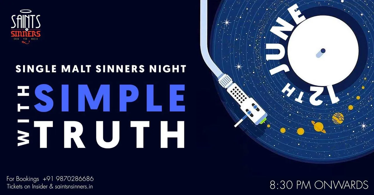Single Malt Sinners Night with Simple Truth At Saints N Sinners, Gurgaon