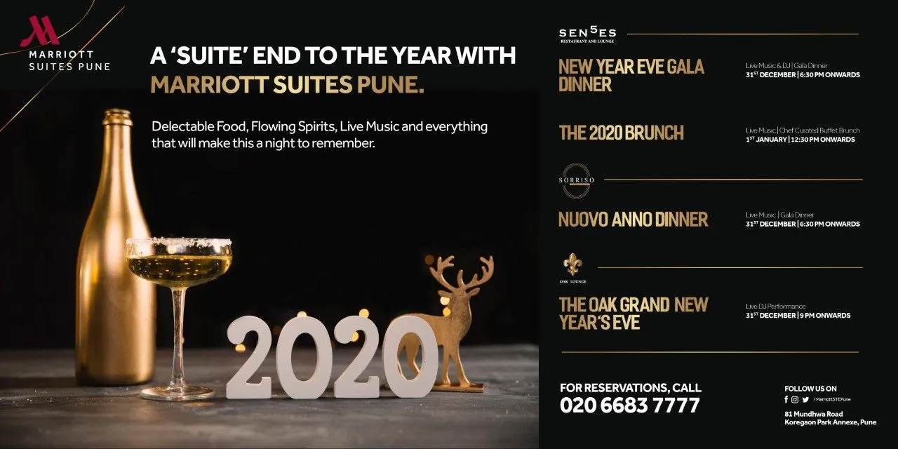 Welcome 2020 in style with Marriott Suites Pune