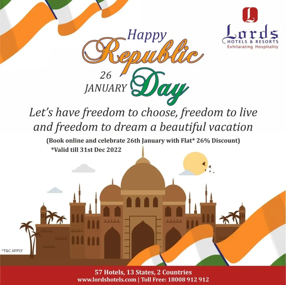 Lords Hotels and Resorts celebrates The Republic Day