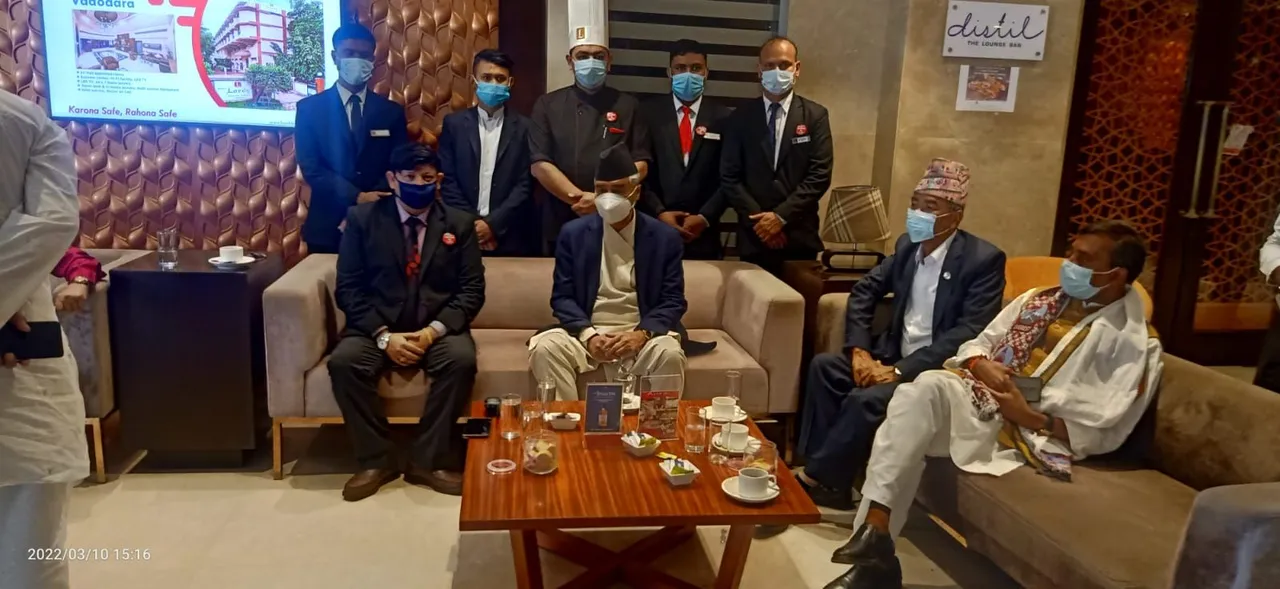 A flying visit by Honourable PM Shri Sher Bahadur Deuba at Diyalo Lords Plaza Birgunj