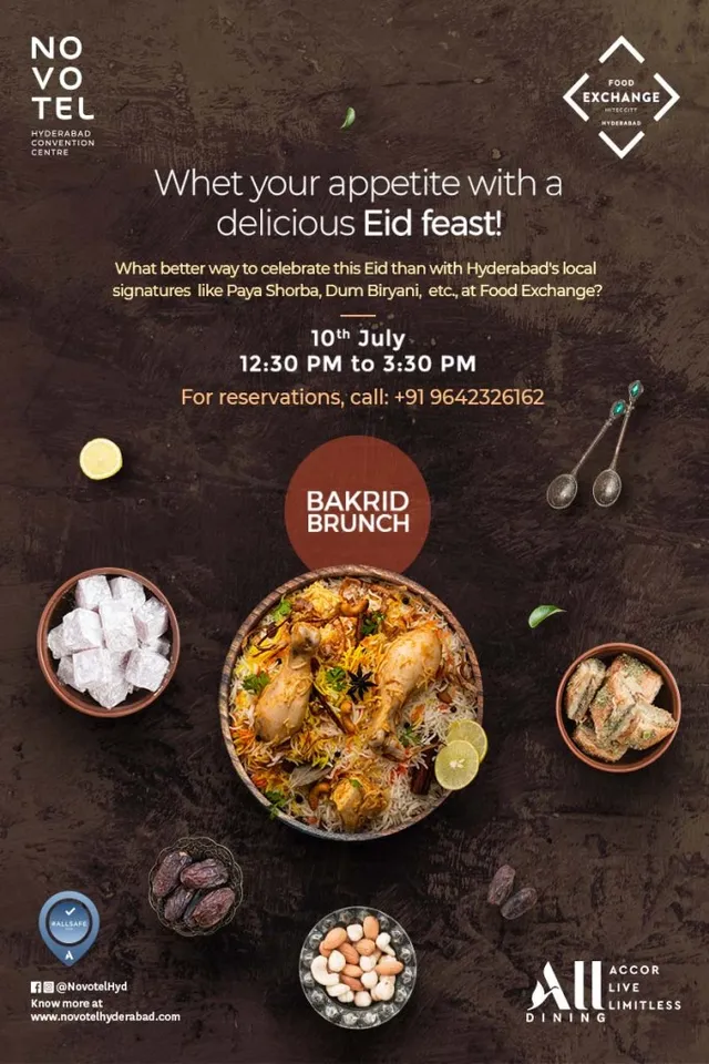 Whet Your Appetite with a delicious EID Feast at Food Exchange! at Novotel Hyderabad Convention Centre