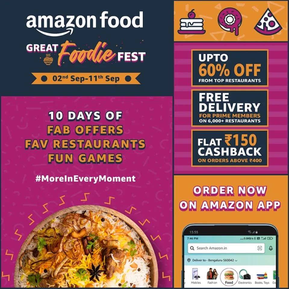 Amazon Food brings Great Foodie Fest chapter 4.0 in Bengaluru from 2nd to 11th September