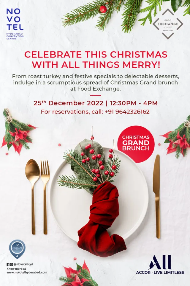 Celebrate This Christmas With All Things Merry at Food Exchange! @Novotel Hyderabad Convention Centre