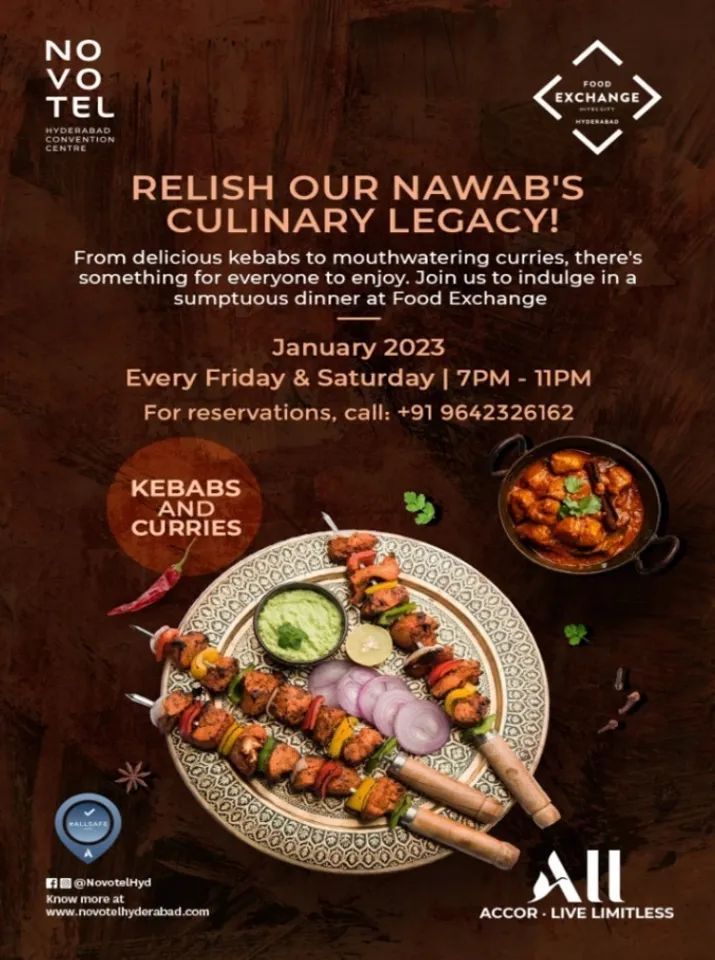 Relish Our Nawab’s Culinary Legacy! @Novotel Hyderabad Convention Centre