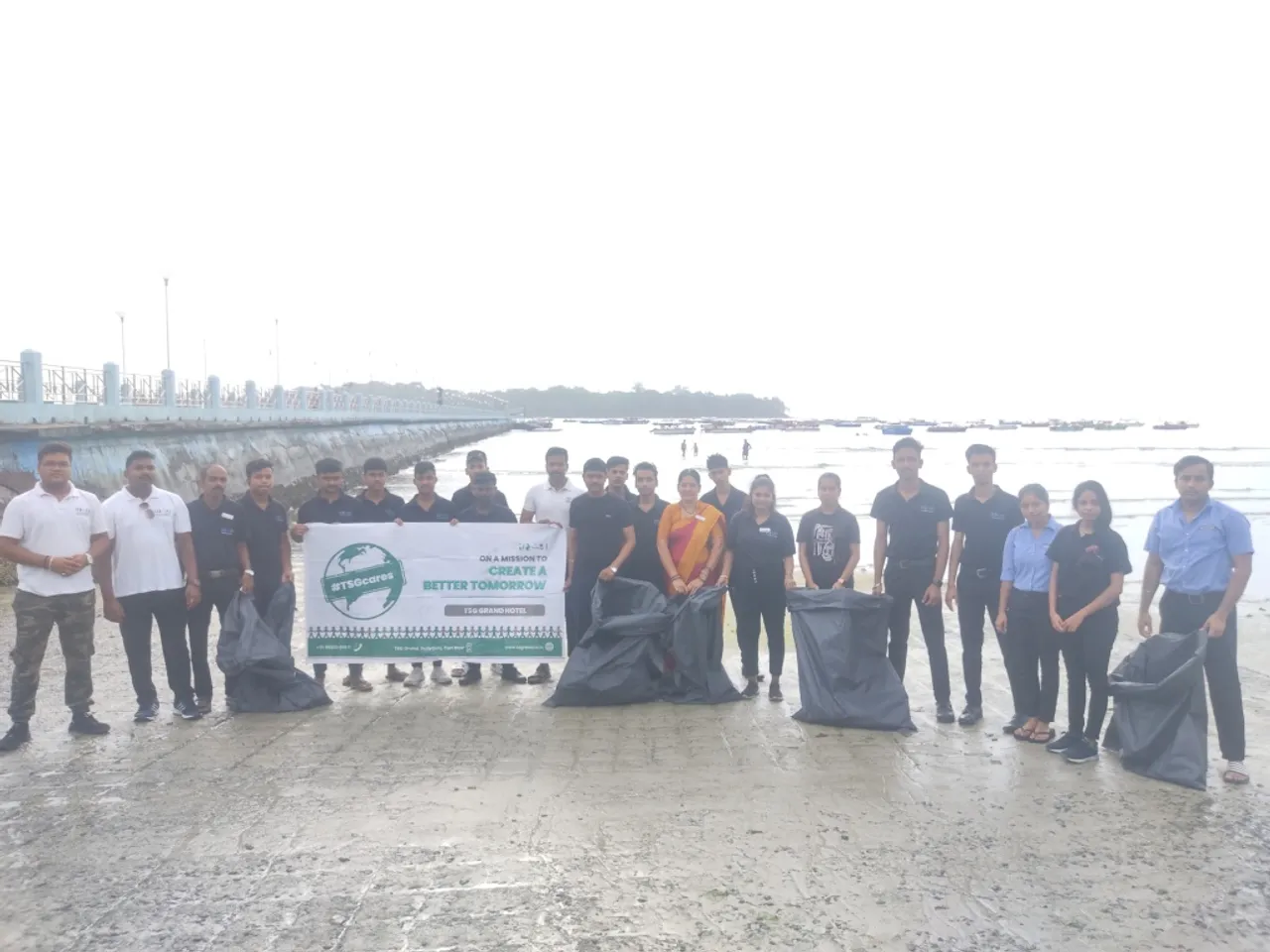 TSG Hotels & Resorts organized beach clean-up drive at Marina Park, Port Blair for environmental and marine conservation