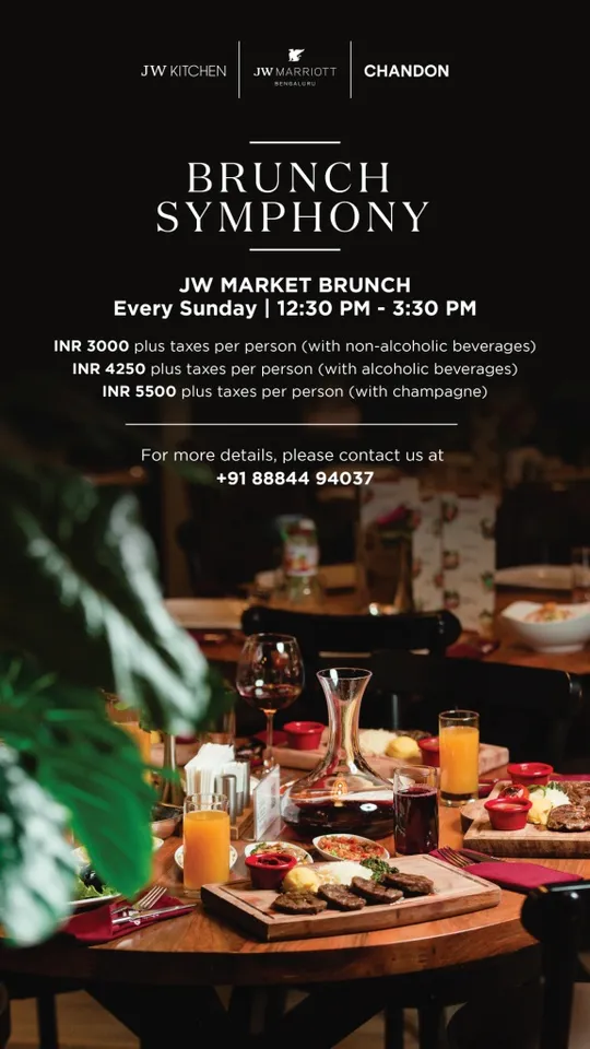 Indulge in a scintillating Sunday Brunch Symphony at JW Kitchen, JW Marriott Bengaluru