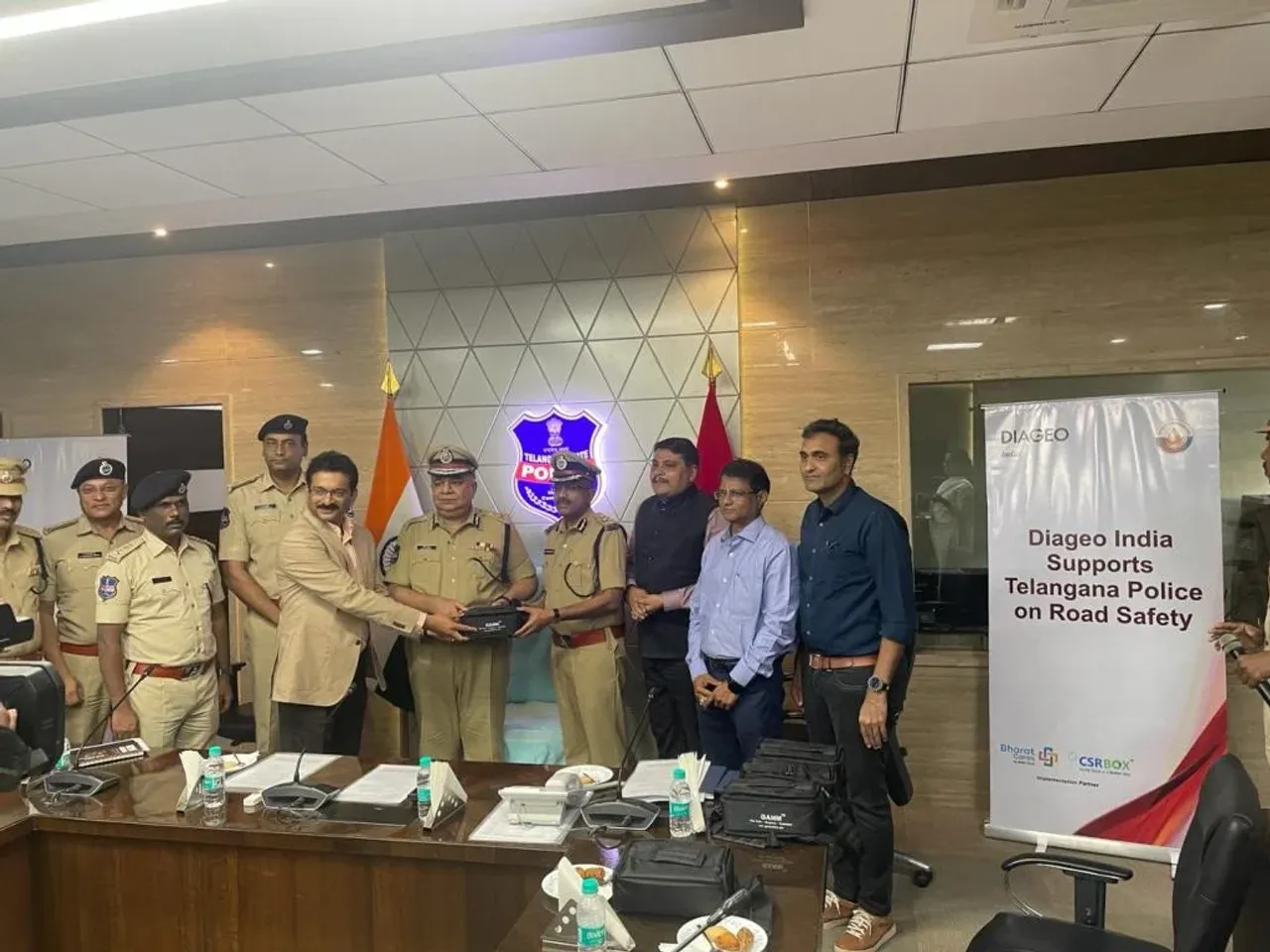 Diageo India supports Telangana Police efforts to curb drink driving through advanced Alcohol Breath Analysers