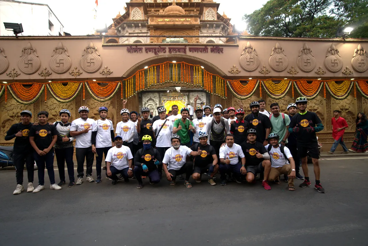 Hard Rock Cafe Leads Historical Ride and Charity Drive, Uniting Cyclists for a Cause