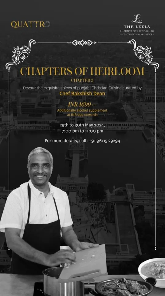 A Culinary Crossroad by Chef Bakshish Dean At The Leela Bhartiya City
