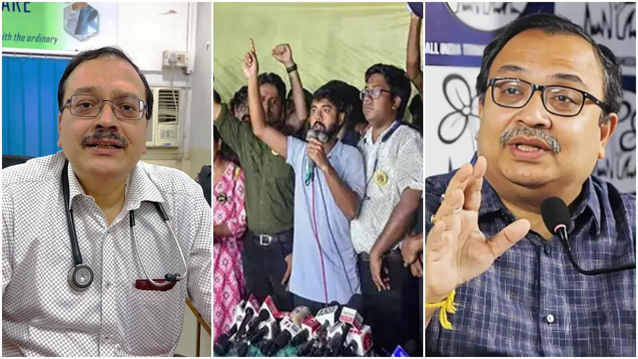 Kunal Ghosh Narayan Banerjee, Kunal Ghosh, Narayan Banerjee, Junior Doctor, Junior Doctors, RG Kar Protest, Hunger strike, কুণাল ঘোষ নারায়ণ বন্দ্যোপাধ্যায়,কুণাল ঘোষ, নারায়ণ বন্দ্যোপাধ্যায়, জুনিয়র ডাক্তার