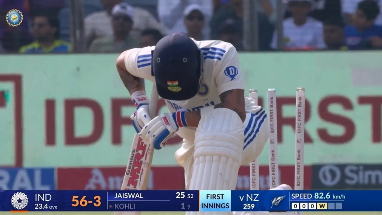 Virat Kohli dismissal against New Zealand