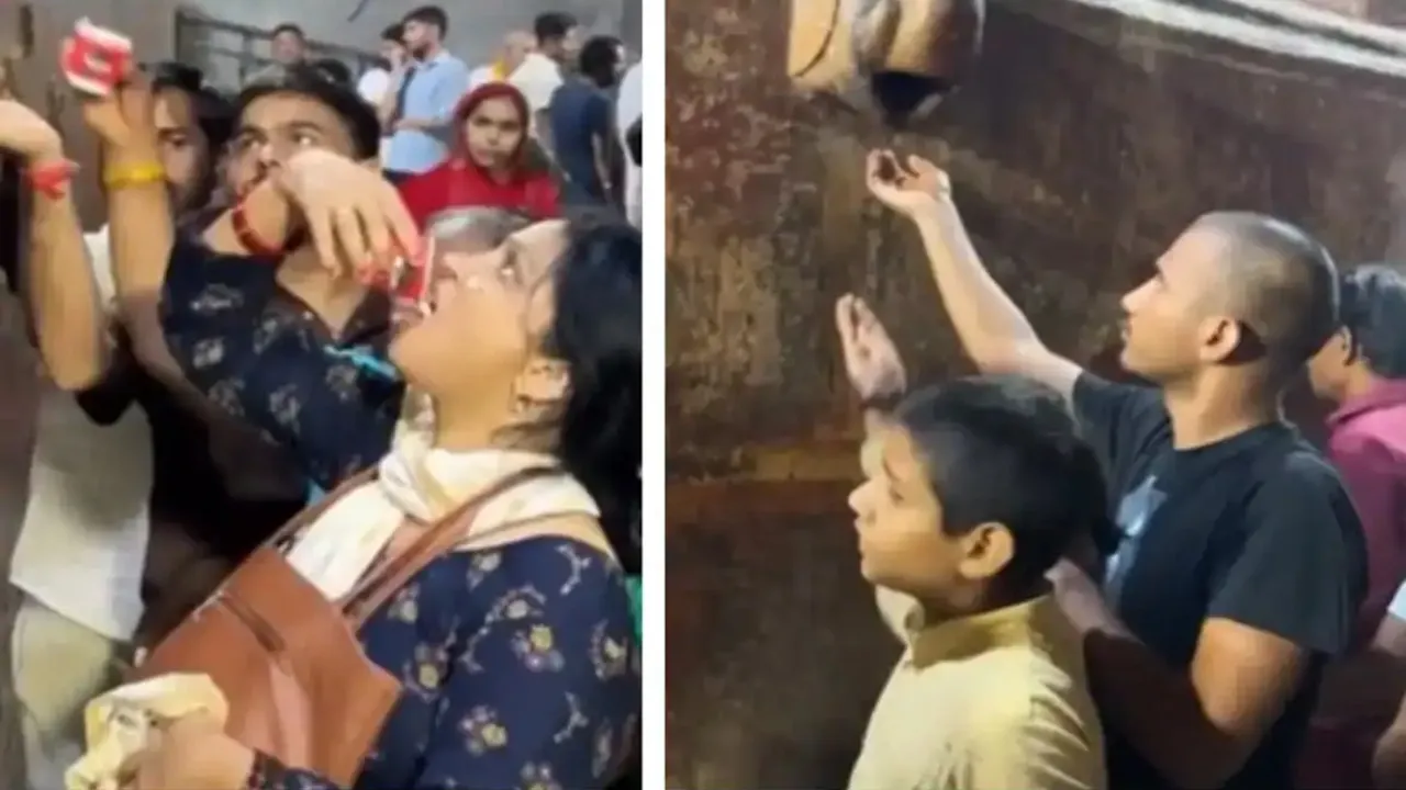 Devotees At Banke Bihari Temple Drink AC Water Believing It To Be 'Charan Amrit'