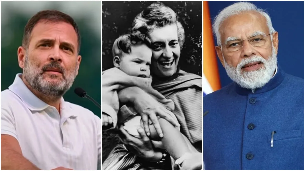 modi rahul indira birth anniversery