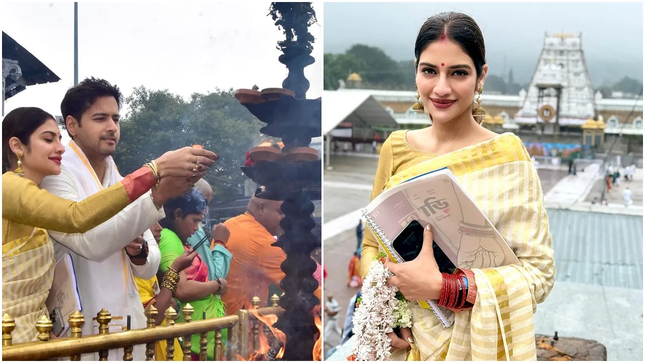  শাড়ি-সিঁদুরে নুসরতের বালাজি দর্শন
