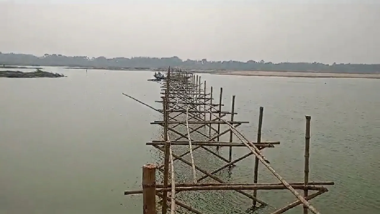 Purba Bardhaman,Jamalpur,Bamboo Bridge,Damodar,পূর্ব বর্ধমান,জামালপুর,বাঁশের সেতু,দামোদর