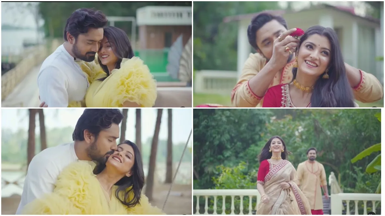  প্রিওয়েডিং ফটোশ্যুটে আদুরে মুহূর্তে রুবেল-শ্বেতা 