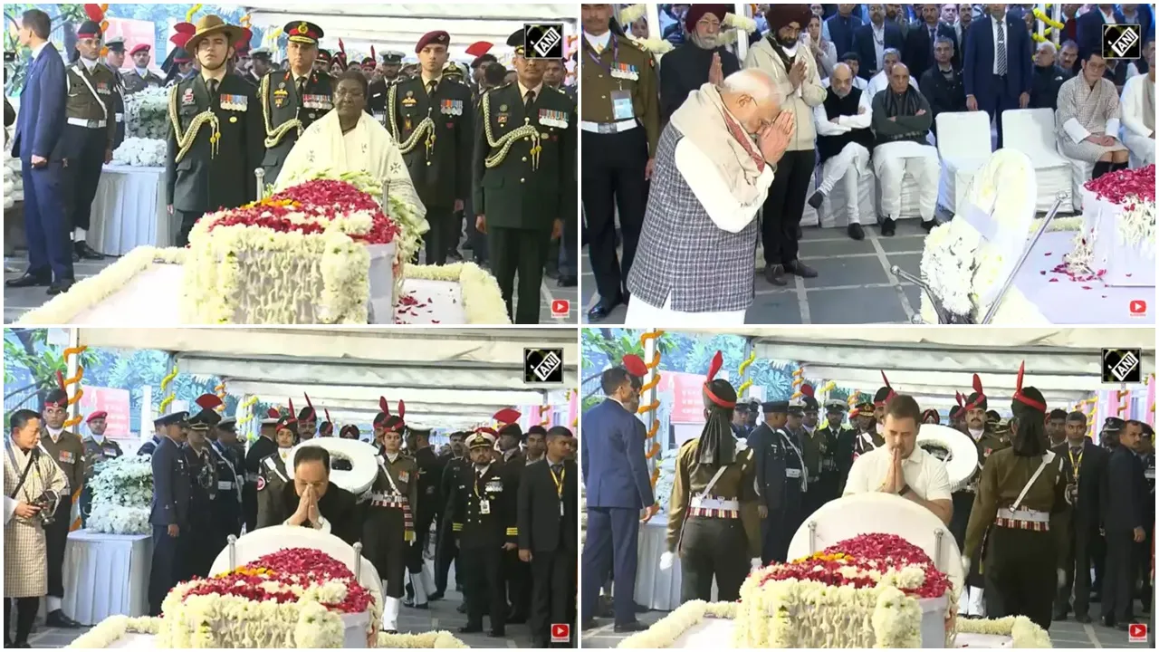 Manmohan Singh Funeral .