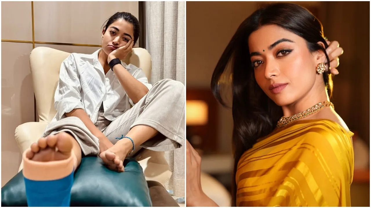 rashmika mandana leg injury updates