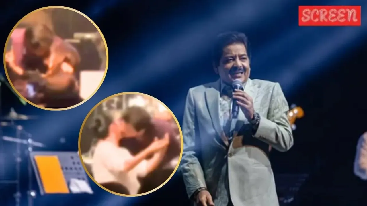 লাইভ শোয়ের মাঝে মহিলা ভক্তের ঠোঁটে জাপটে চুমু উদিতের