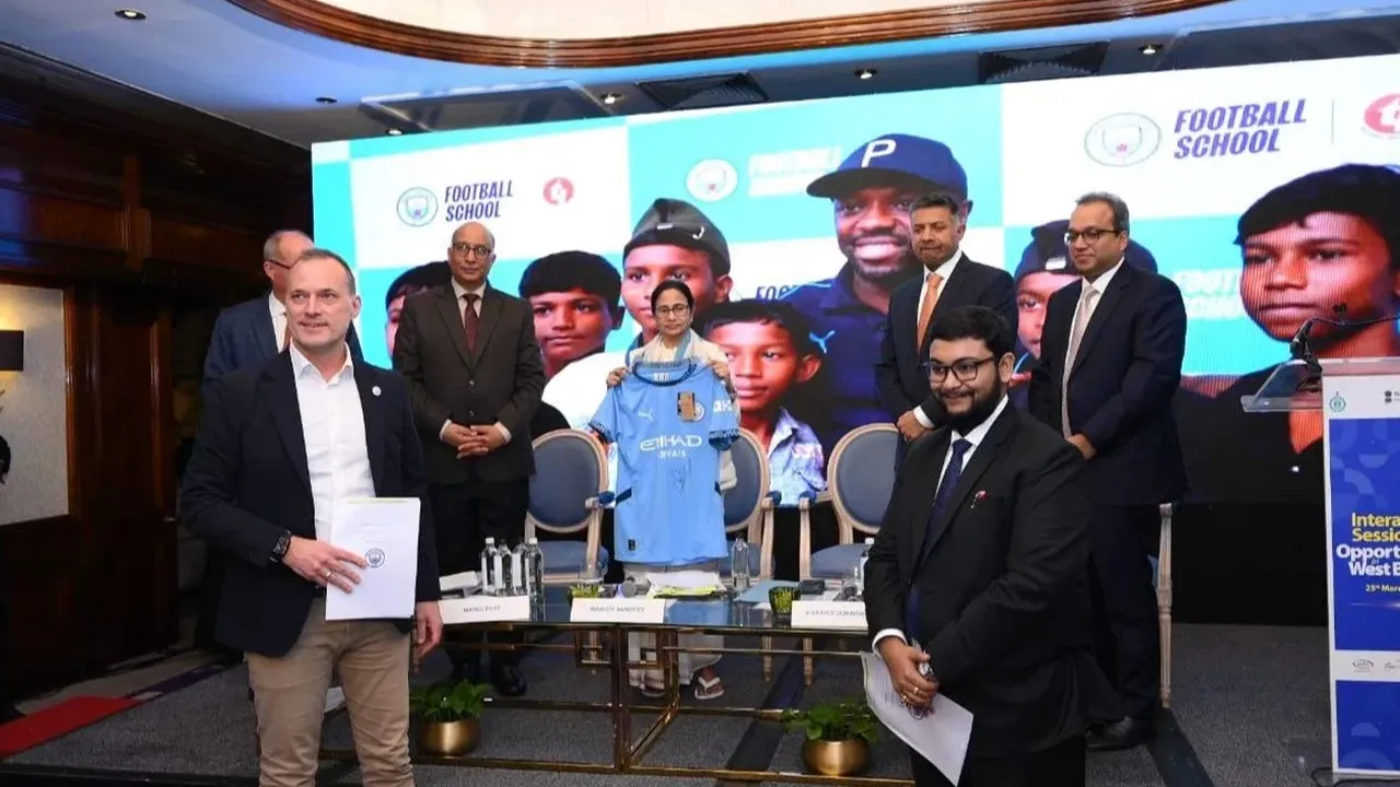 mou signed between manchester city and techno india in presence of mamata banerjee 
