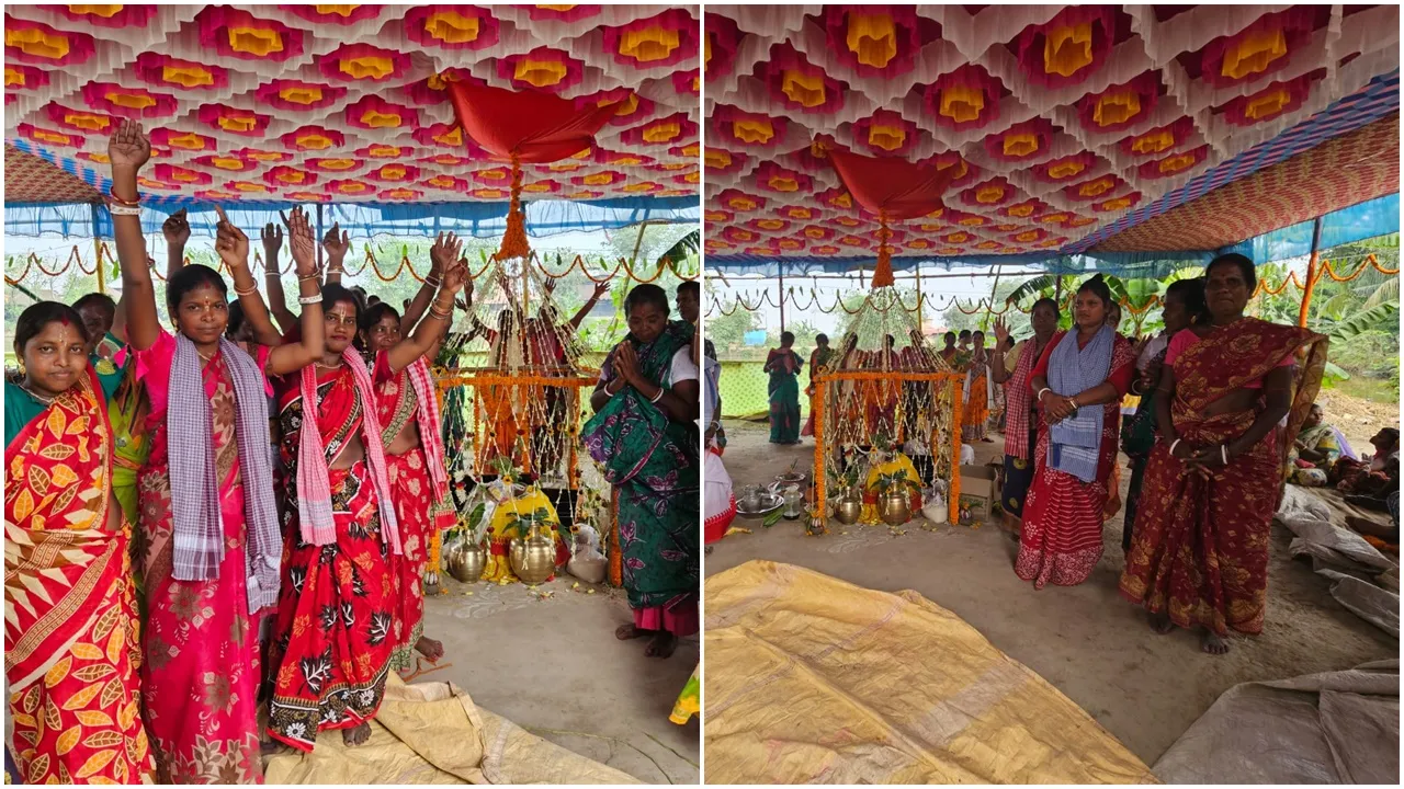 Women organize Harinam Sankirtan with funds from Lakshmi Bhandar project