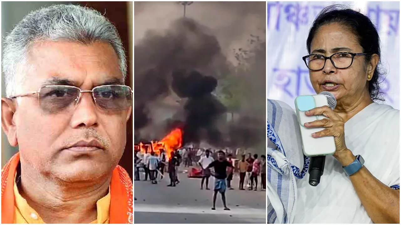 Dilip ghosh attacks Mamata Banerjee on waqf act violence,দিলীপ ঘোষ, মমতা বন্দ্যোপাধ্যায়, মুর্শিদাবাদে ওয়াকফ আন্দোলন