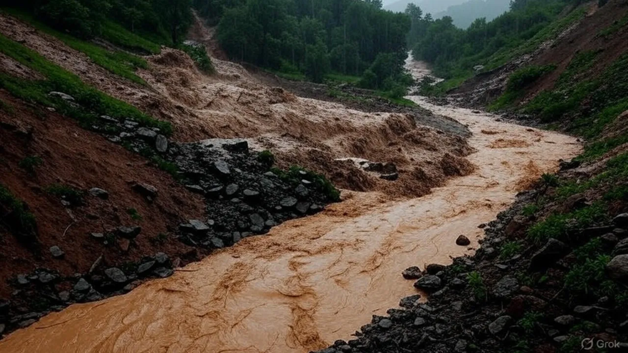 Ramban Rain & Landslide: রামবানে বৃষ্টি এবং ধস।