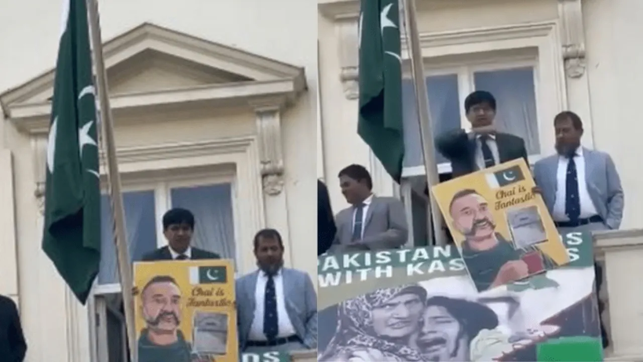 Indian protest Outside Pakistani embassy in London