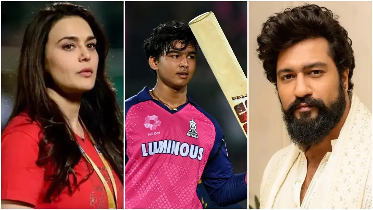 Vaibhav suryavanshi rajasthan royals ipl match reaction by Preity Zinta Vicky kaushal arjun kapoor