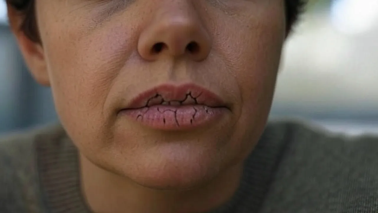 Cracked lips: ফাটা ঠোঁট।