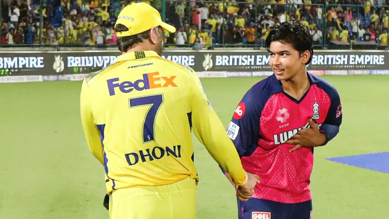 Vaibhav Suryavanshi and MS Dhoni