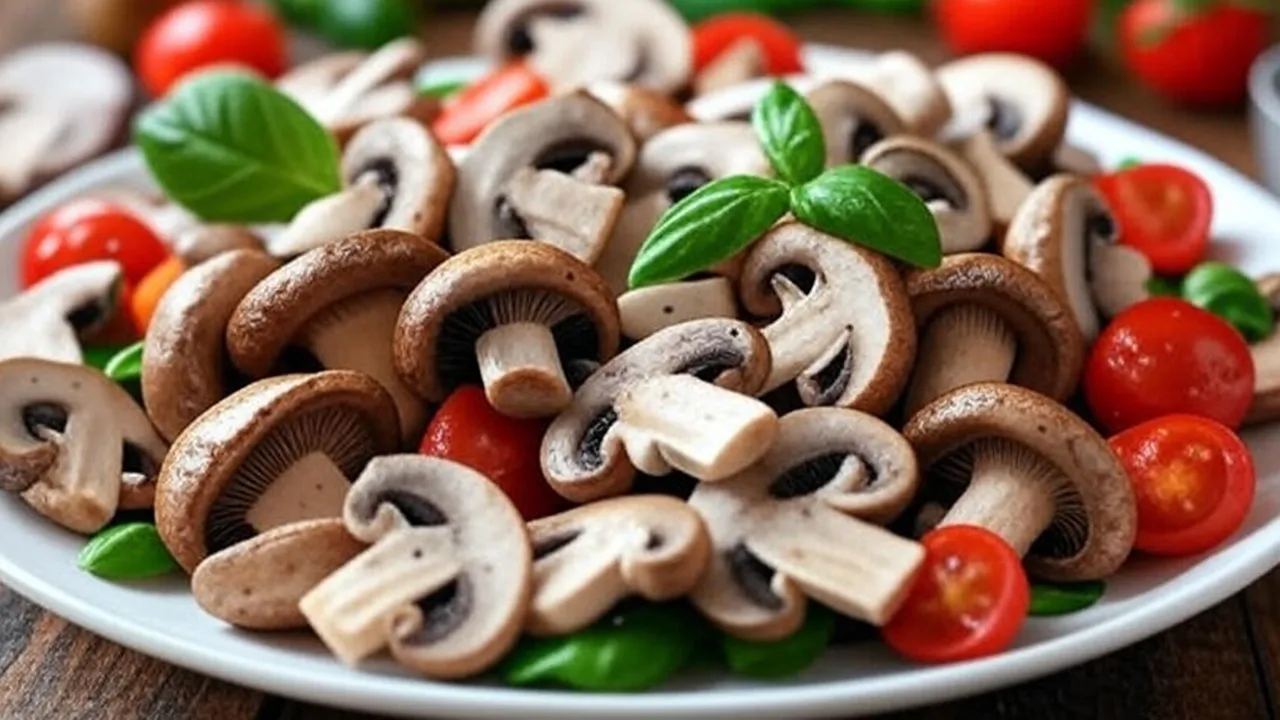 Mushroom for diabetic diet with health benefits: একটি রান্না করা (Diabetes Friendly/Blood Sugar Controled) মাশরুম সালাদ।