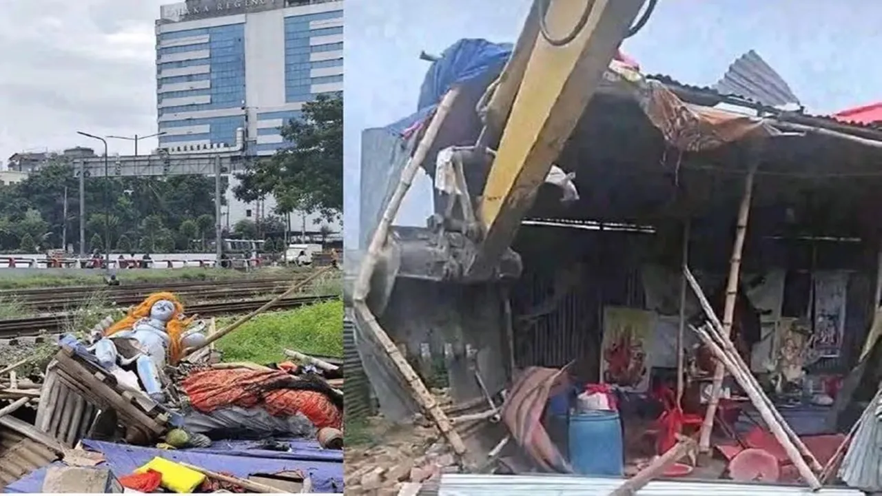 "Bangladesh, Hindu minorities Bangladesh, Hindu temple demolished Bangladesh, Hindu temple demolished Dhaka, India on Bangladesh temple demolition, India-Bangladesh relations, Muhammad Yunus, Randhir Jaiswal"