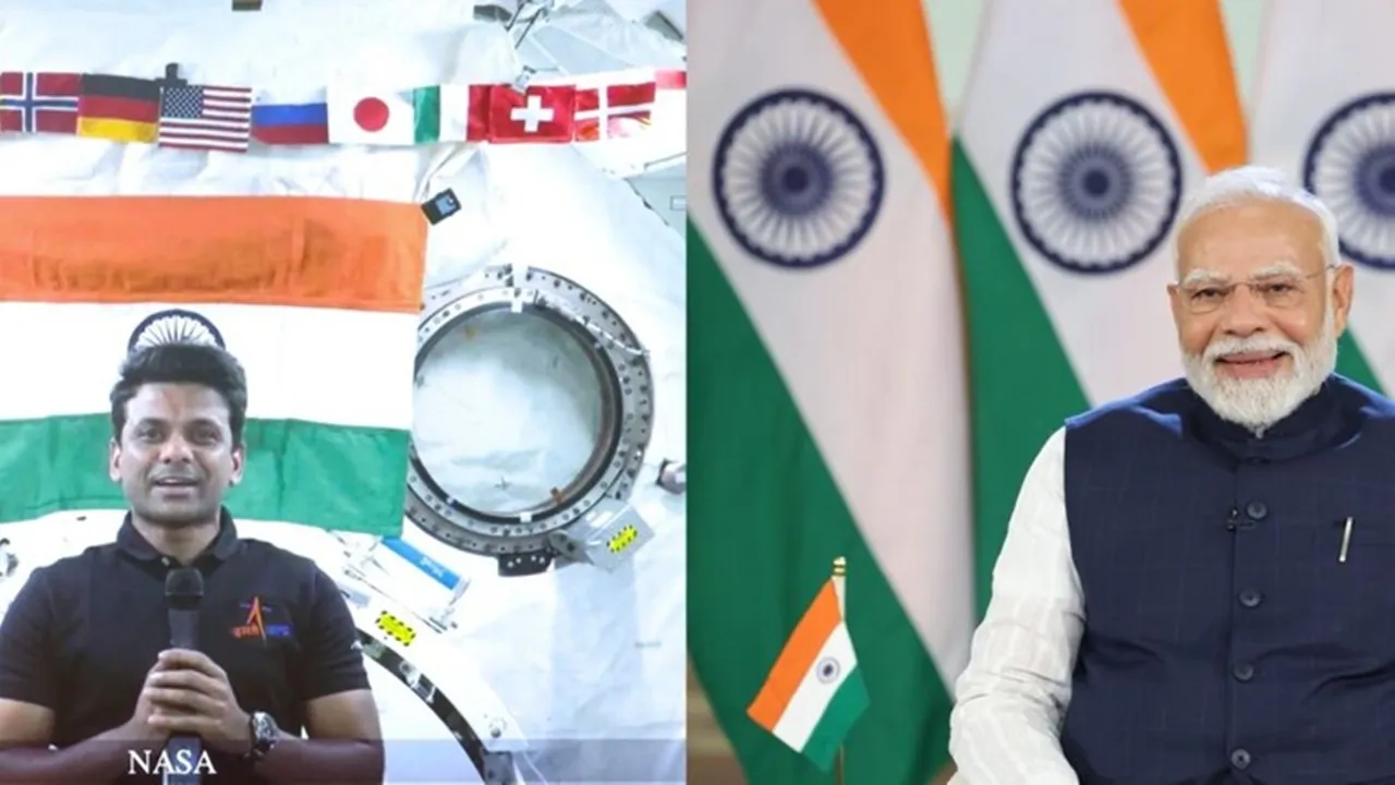 শুভাংশু শুক্লা মহাকাশ  প্রথম ভারতীয় ISS-এ  প্রধানমন্ত্রী মোদী মহাকাশ ভিডিও কল  Axiom-4 মিশন  ভারতের মহাকাশ ইতিহাস  শুভাংশু শুক্লা স্পেসএক্স  Group Captain Shubhanshu Shukla  International Space Station Indian astronaut  Modi interacts with astronaut  2025 Indian in space news