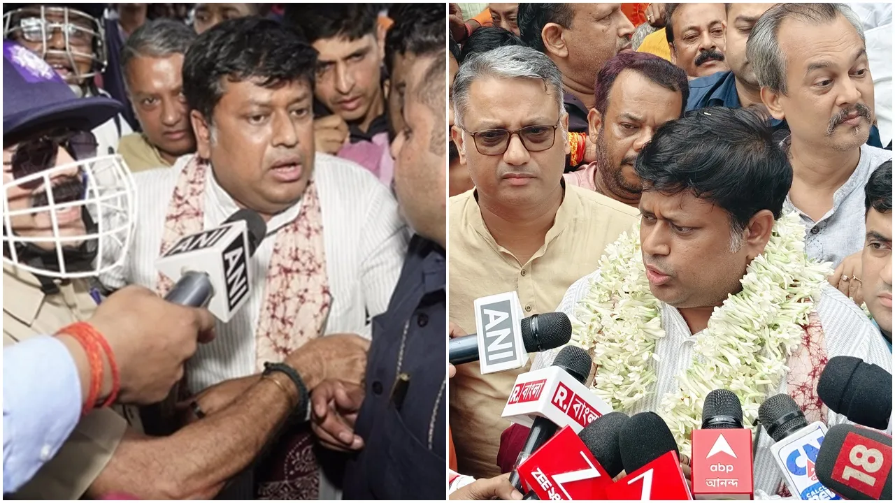 কসবা গণধর্ষণ, সুকান্ত মজুমদার গ্রেফতার, BJP পশ্চিমবঙ্গ প্রতিবাদ, লালবাজার লকআপ, Kasba Law College rape, SIT তদন্ত কসবা, Kolkata police action, Sukanta Majumdar arrest, কসবা ধর্ষণ প্রতিবাদ, রাজ্য রাজনীতি সংবাদ