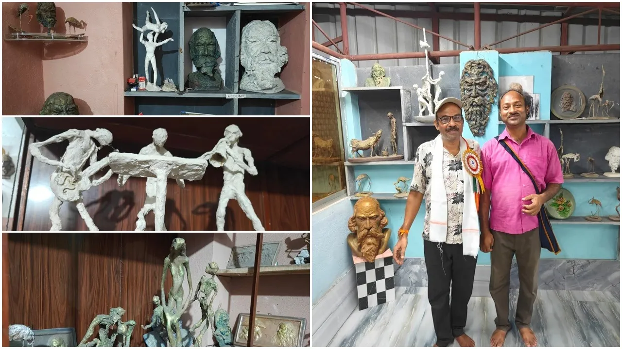 Anindya Sen  ,Artist from Khejuri,  Rabindranath Tagore sculpture,  Medini Kala Kunj , Inspired by Santiniketan,  Tribute to Tagore,  Baishe Srabon event,  East Midnapore artist,  Rabindra sculptures Bengal  ,ChandiPur Rabindra Parishad,  Sculptor Anindya Sen  ,Bengal art and culture,  Rabindranath in modern art,  Tagore-inspired artwork,অনিন্দ্য সেন,  খেজুরির শিল্পী  ,রবীন্দ্রনাথ ঠাকুর ভাস্কর্য,  মেদিনী কলা কুঞ্জ,  শান্তিনিকেতনের অনুপ্রেরণা  ,বাইশে শ্রাবণ আয়োজন,  পূর্ব মেদিনীপুর খবর,  রবীন্দ্র ভাস্কর্য শিল্প,  বাংলার প্রতিভাবান শিল্পী,  রবীন্দ্র পরিষদ চণ্ডীপুর,  অনিন্দ্য সেন ভাস্কর্য প্রদর্শনী  ,মেদিনীপুর আর্ট কলেজ,  শিল্পে রবীন্দ্র প্রভাব,  খেজুরি শিল্প ও সংস্কৃতি