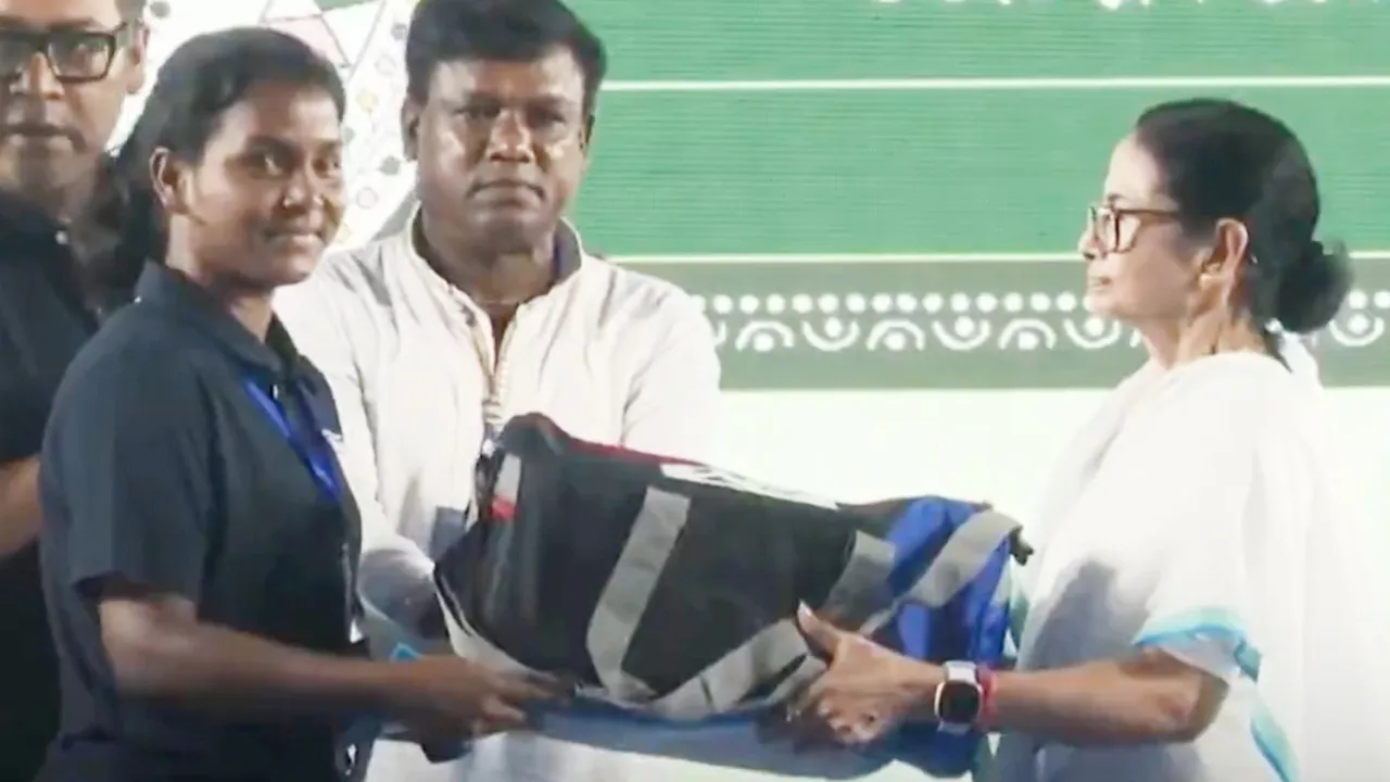 Mamata Banerjee and Rajshree Hansda
