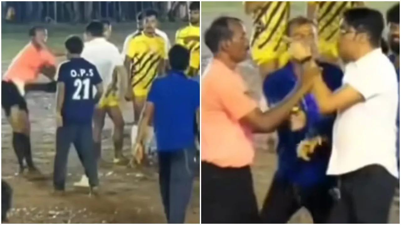 Raja Khan kicks referee,  Medinipur Municipality chairman’s Nephew football incident  ,Soumen Khan Nephew Raja Khan referee assault video  ,Raja Khan football match referee attack,  Suvendu Adhikari post Raja Khan referee incident,রাজা খান রেফারিকে লাথি মারলেন,  মেদিনীপুর পুরসভার চেয়ারম্যান ভাইপো ফুটবল কাণ্ড  ,সৌমেন খান ভাইপো ধারণা ফুটবল রেফারি আক্রমণ ভিডিও,  শুভেন্দু অধিকারীর ভিডিও রাজা খান কিক রেফারি,  মেদিনীপুর ফুটবল রেফারির ওপর আক্রমণ