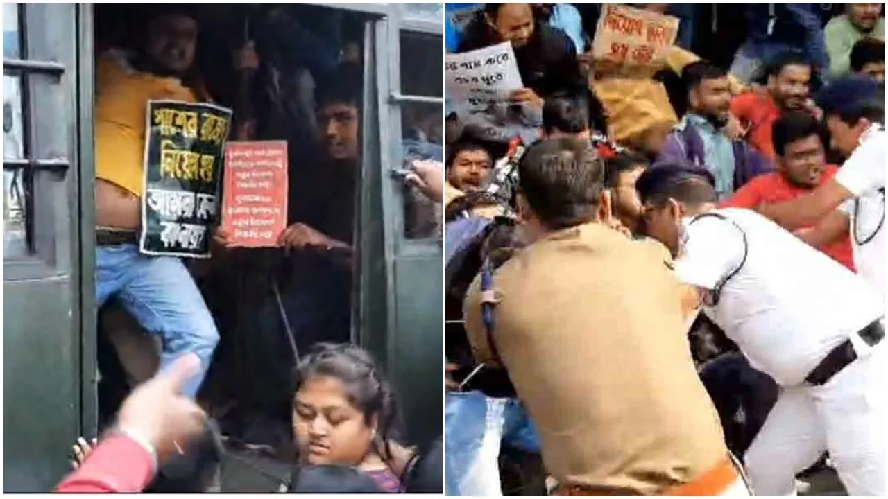 tet, protest karunamoyee more agitation west bengal news today,bengali news today,টেট উত্তীর্ণদের বিক্ষোভ করুণাময়ীতে