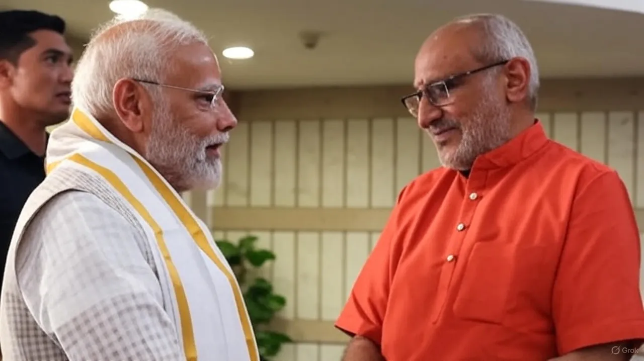 Vice president cp radha krishnan, modi, উপরাষ্ট্রপতি সিপি রাধাকৃষ্ণাণ